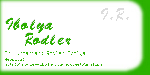 ibolya rodler business card